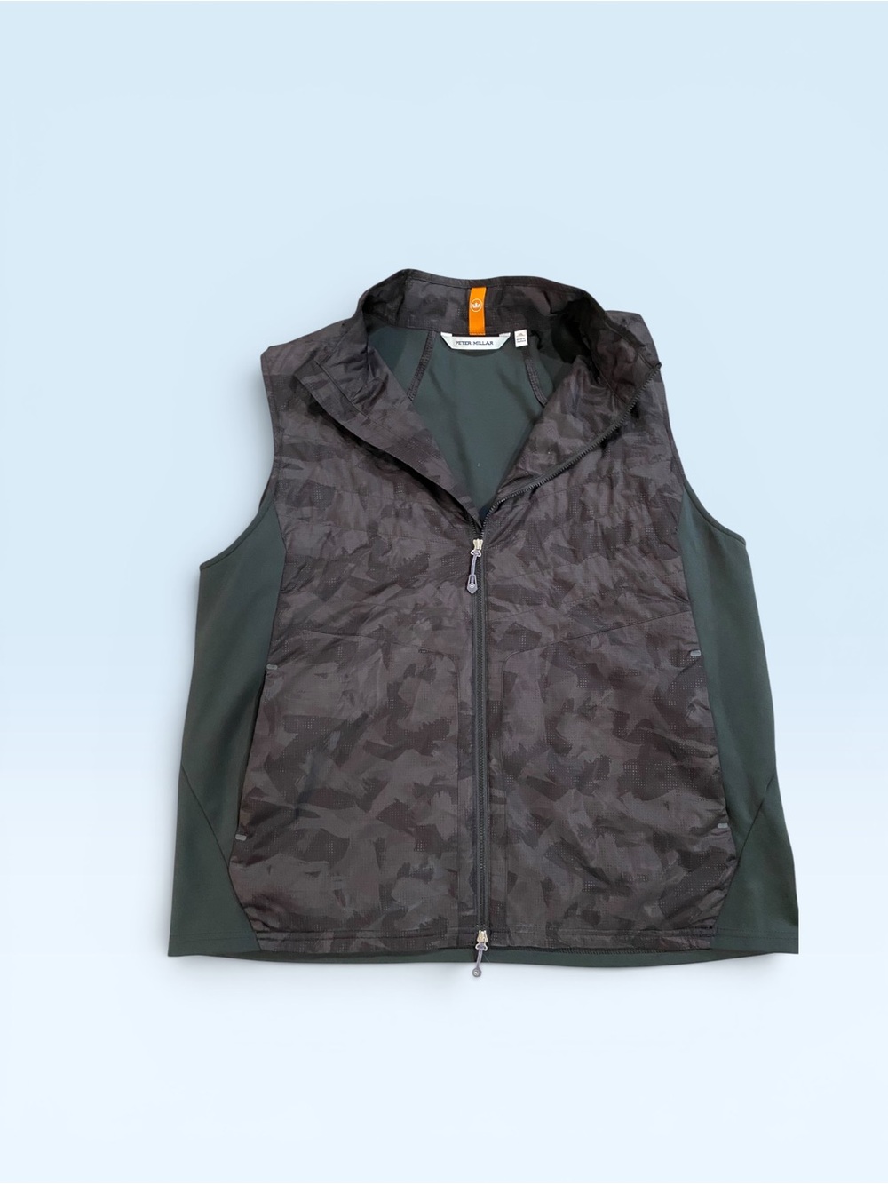 Peter Millar Crown Sport Fuse Hybrid Camo Vest Black/Dark Gray Men's XL